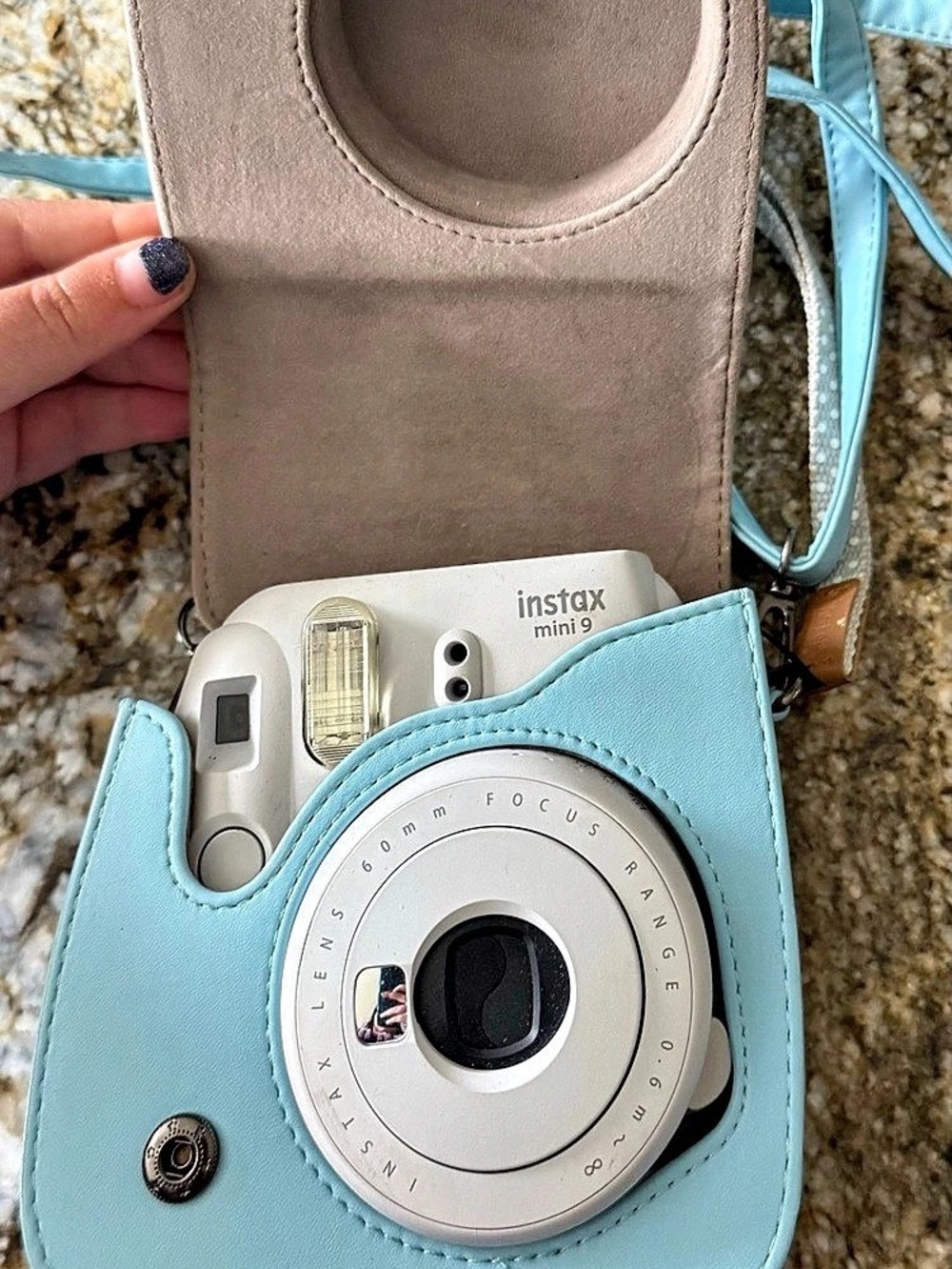 Fujifilm Instax Mini 9 Camera Case in Blue & White